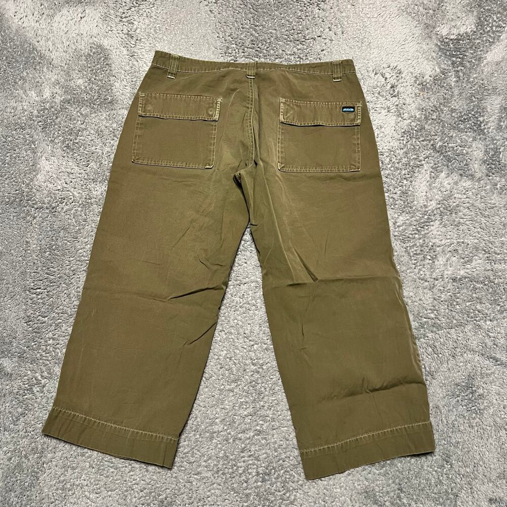KAVU Pants Womens 8 (33x20.5) Capri Hiking Green Brown Outdoor Gorp - Picture 2 of 9